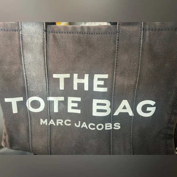 Marc Jacobs Black Canvas Tote Bag Large - Picture 3 of 8